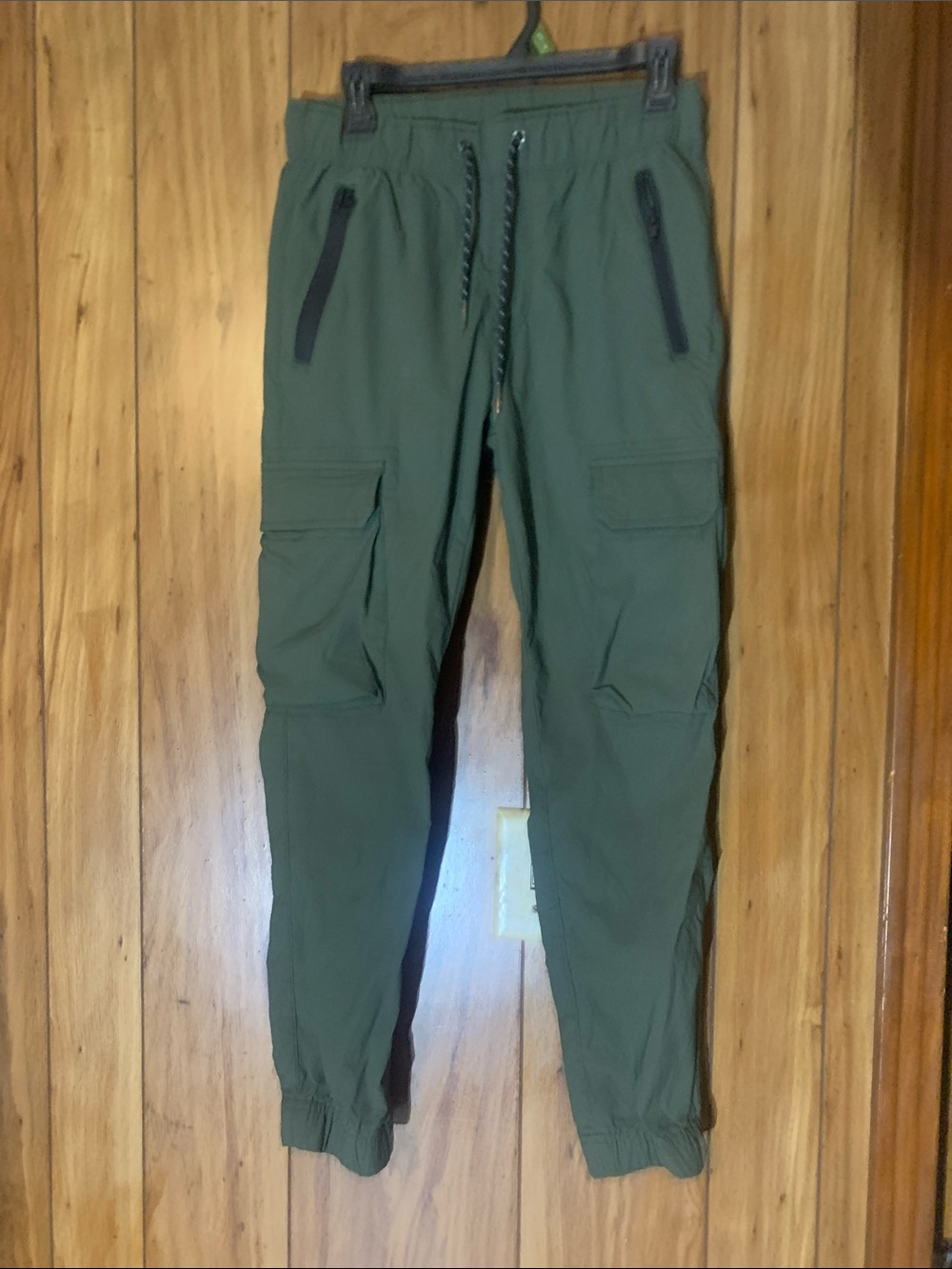 Ring of Fire Olive Green Cargo Joggers with Drawstring